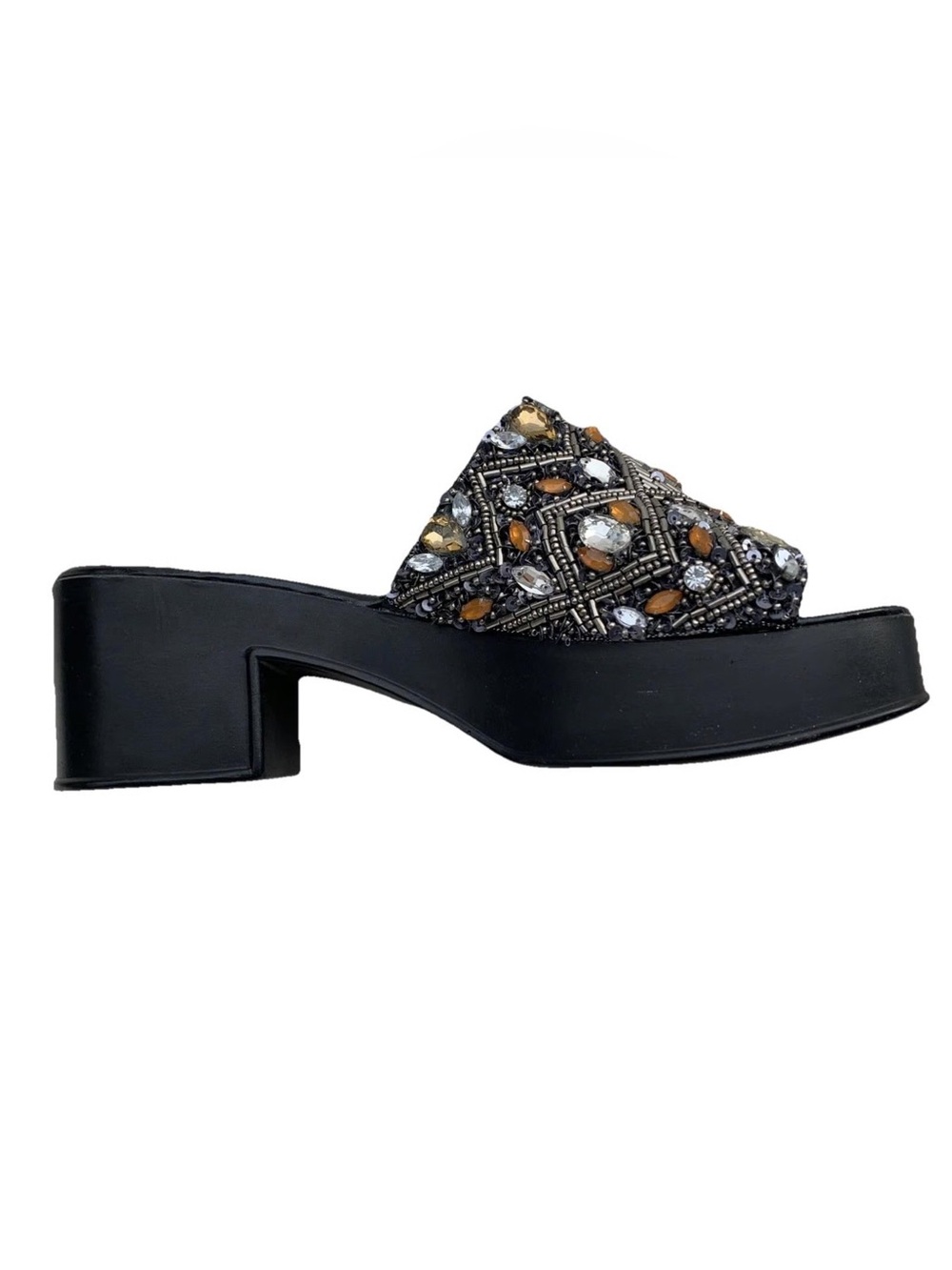 TopShop Beaded Platform Sandals